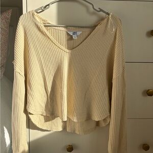 Cream JoyLab cropped long sleeve